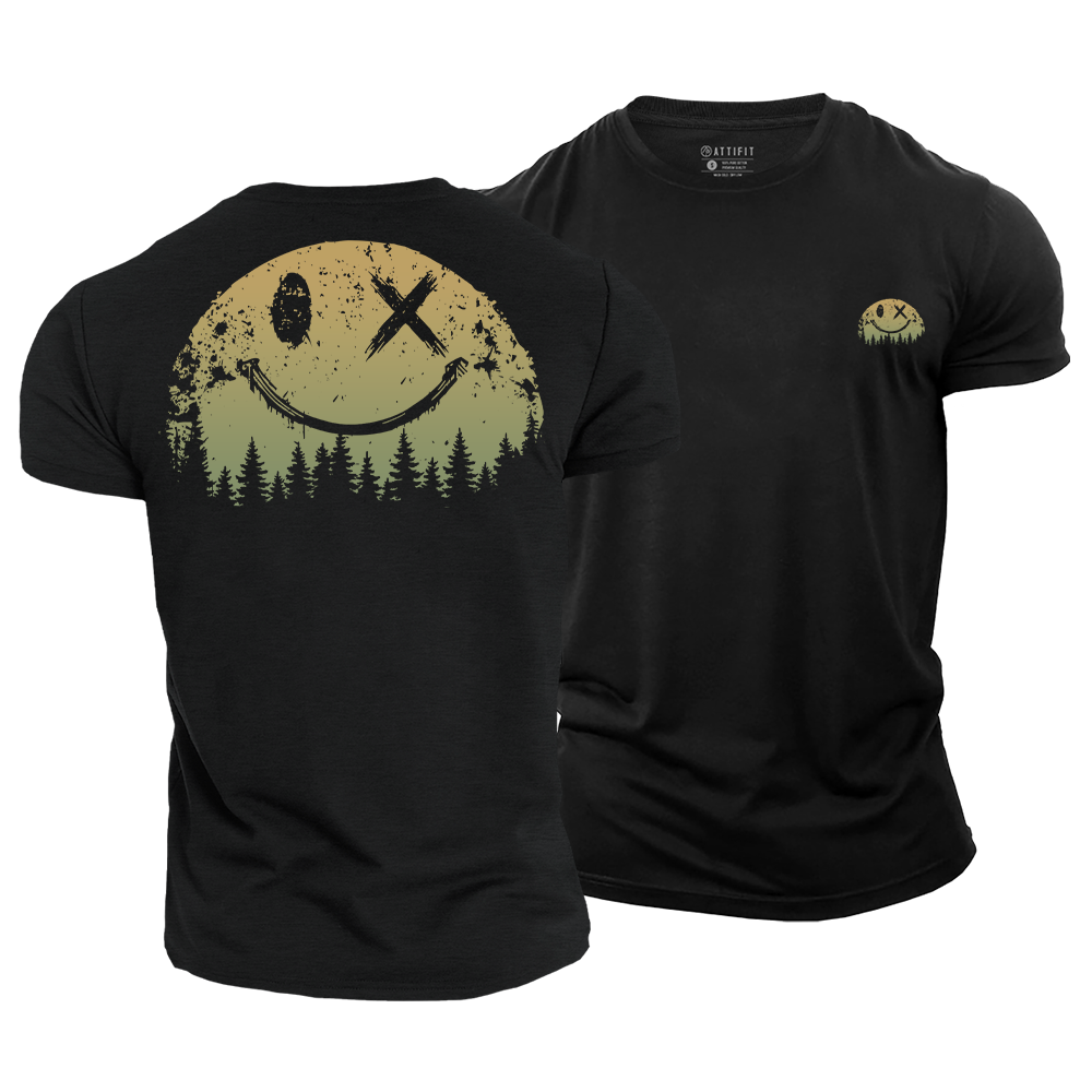 Forest Smiley Cotton T-Shirt