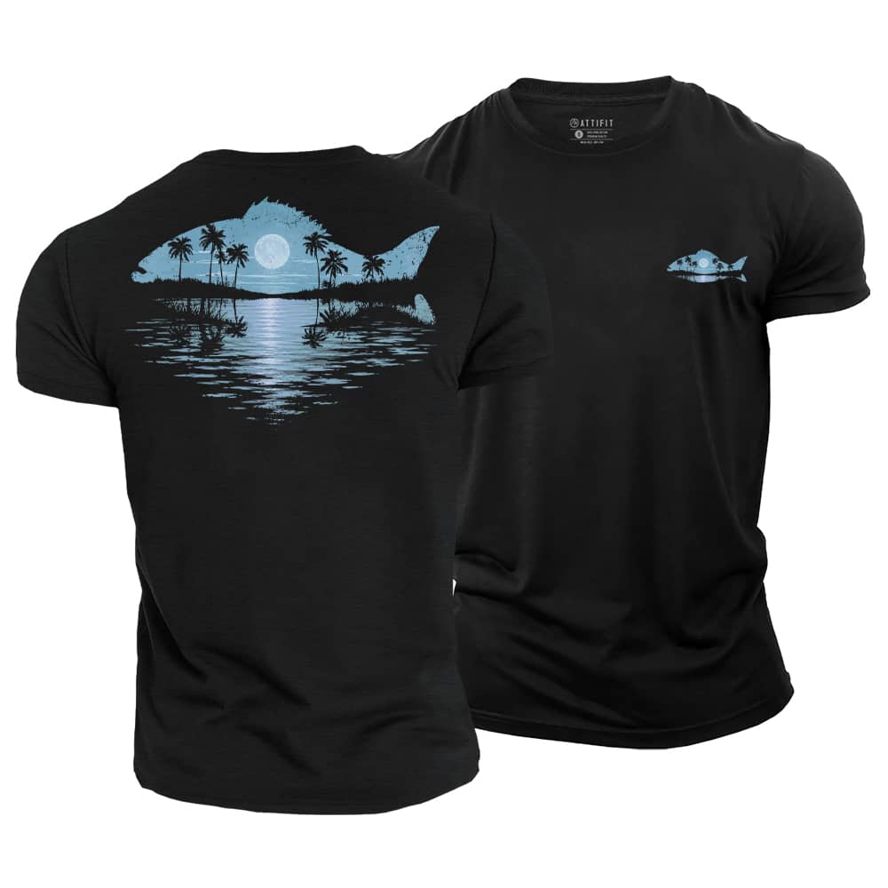 Moonlit Tide Cotton T-Shirt