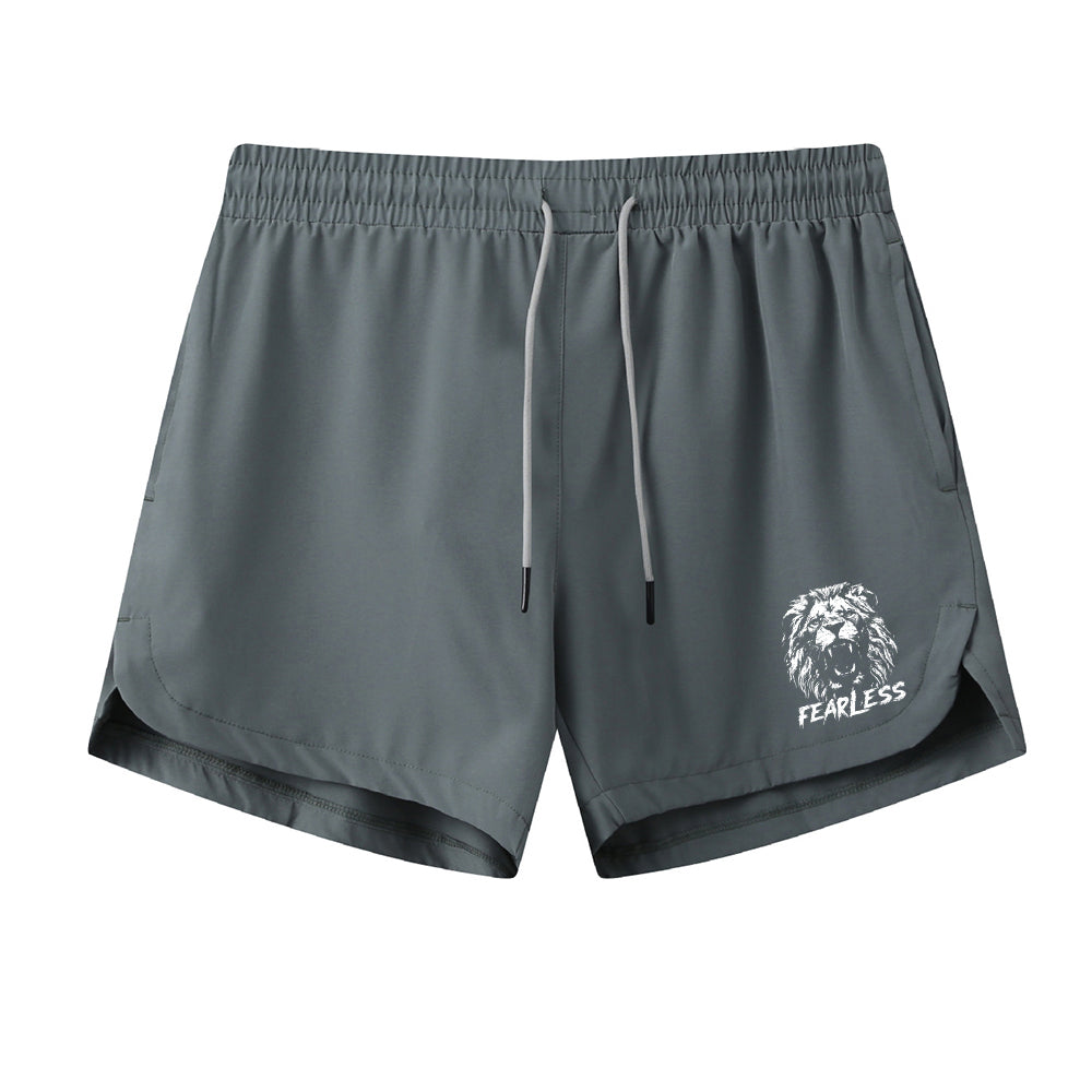 Fearless Lion Athletic Quick-Dry Shorts