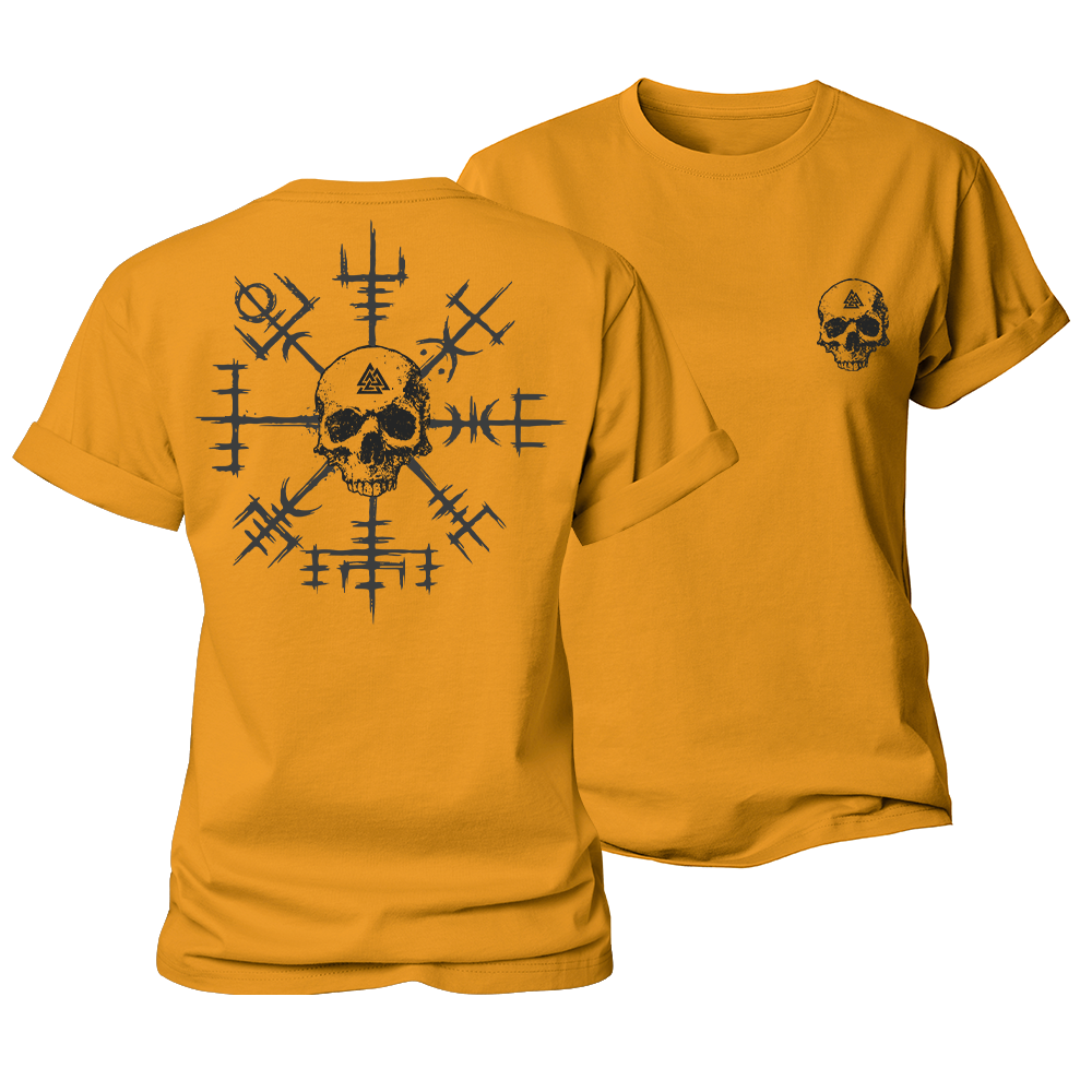 Viking Compass Skull Women's Cotton T-Shirt
