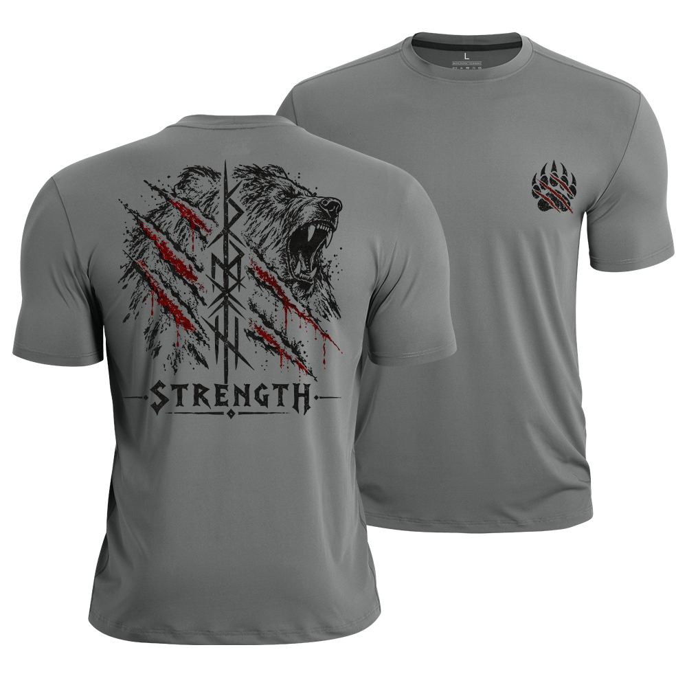 Runic Bear Strength  Quick-Dry T-Shirt