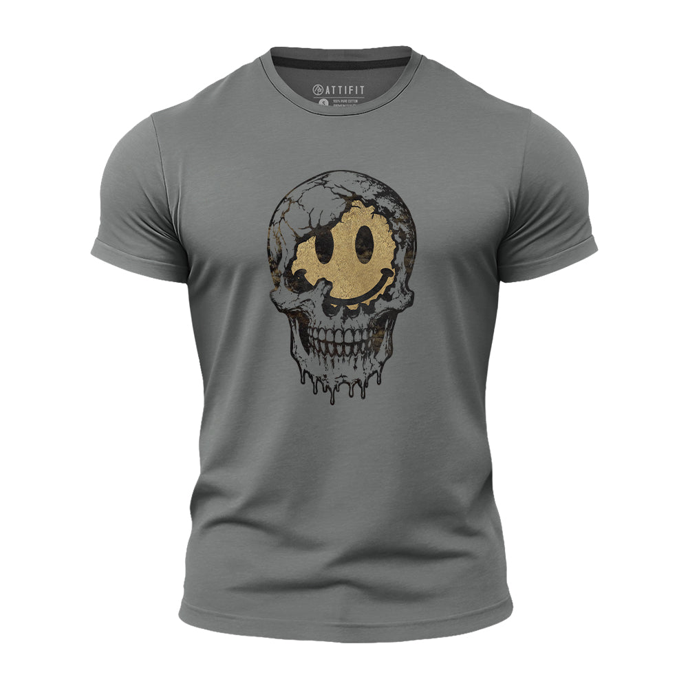 Smiling Skull Face Quick-Dry T-Shirt