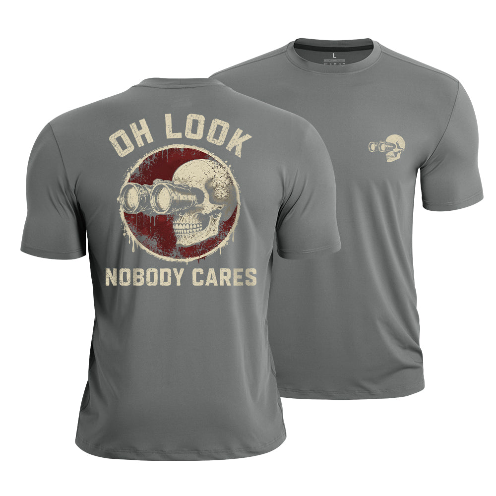Nobody Cares Skull Quick-Dry T-Shirt