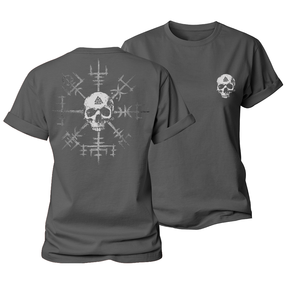 Viking Compass Skull Women's Cotton T-Shirt