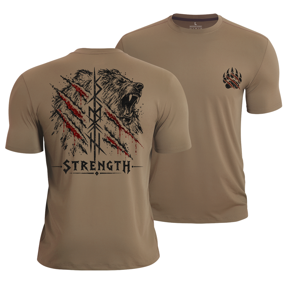 Runic Bear Strength  Quick-Dry T-Shirt