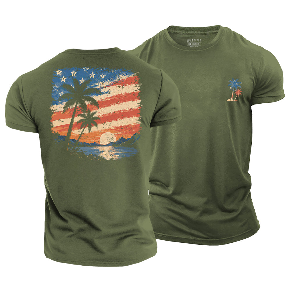 Flag Sky Cotton T-Shirt