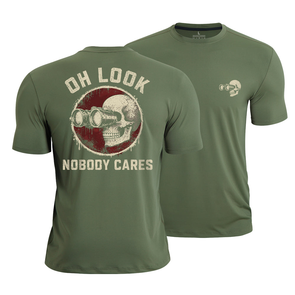 Nobody Cares Skull Quick-Dry T-Shirt