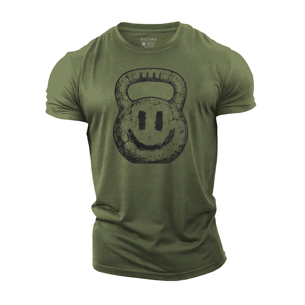 Smiley Gym Weight Cotton T-Shirt