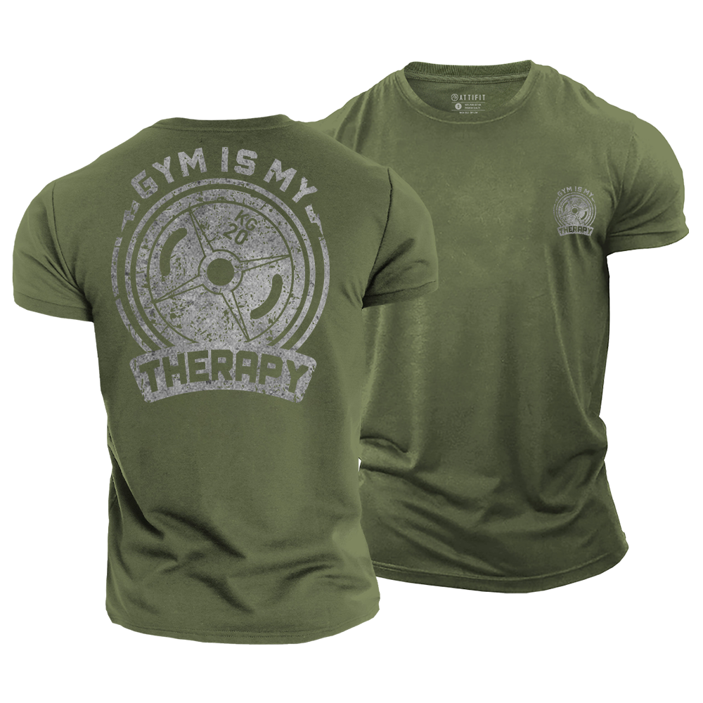 Gym Is My Therapy Cotton T-Shirt