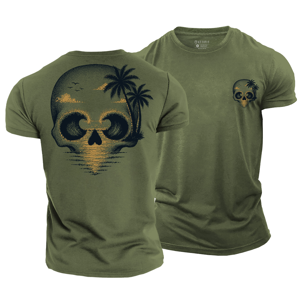 Ocean Skull Escape Cotton T-Shirt