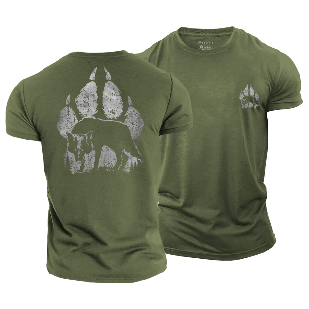 Wolf Paw Cotton T-Shirt