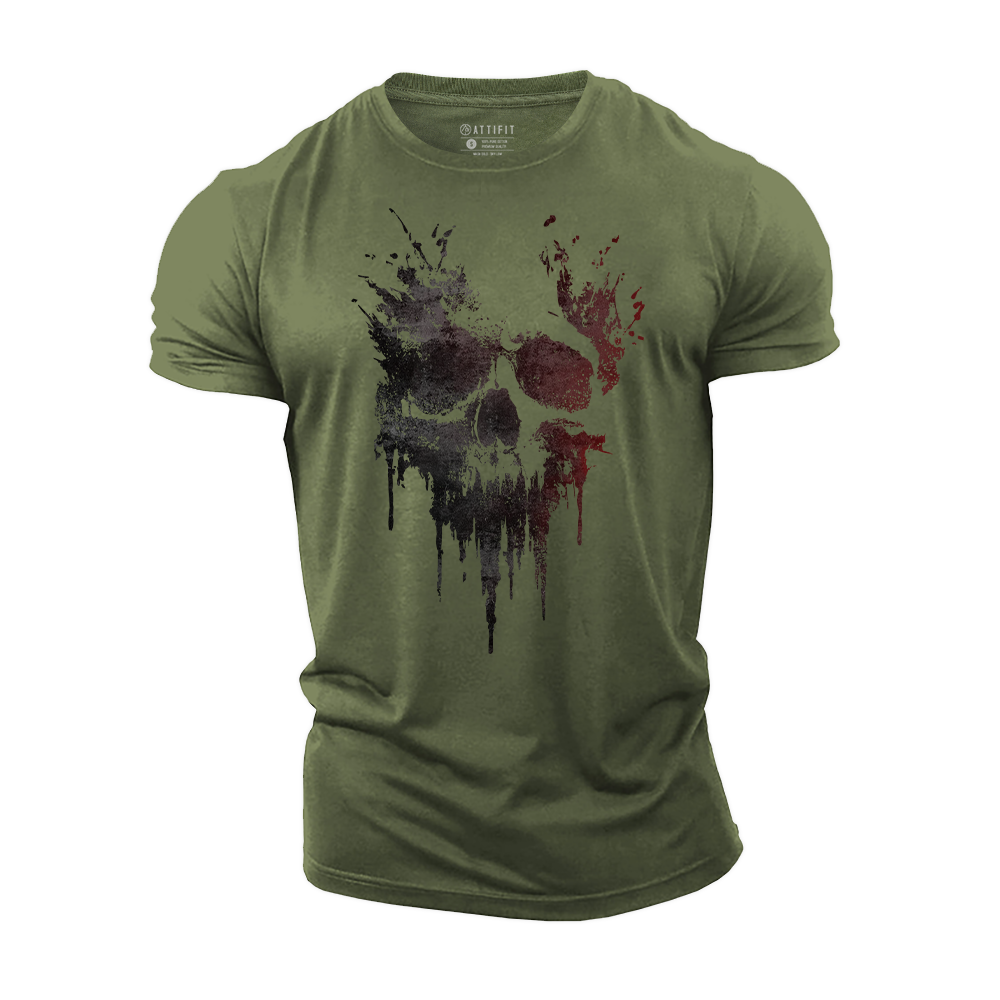 Skull in Shadows Cotton T-Shirt