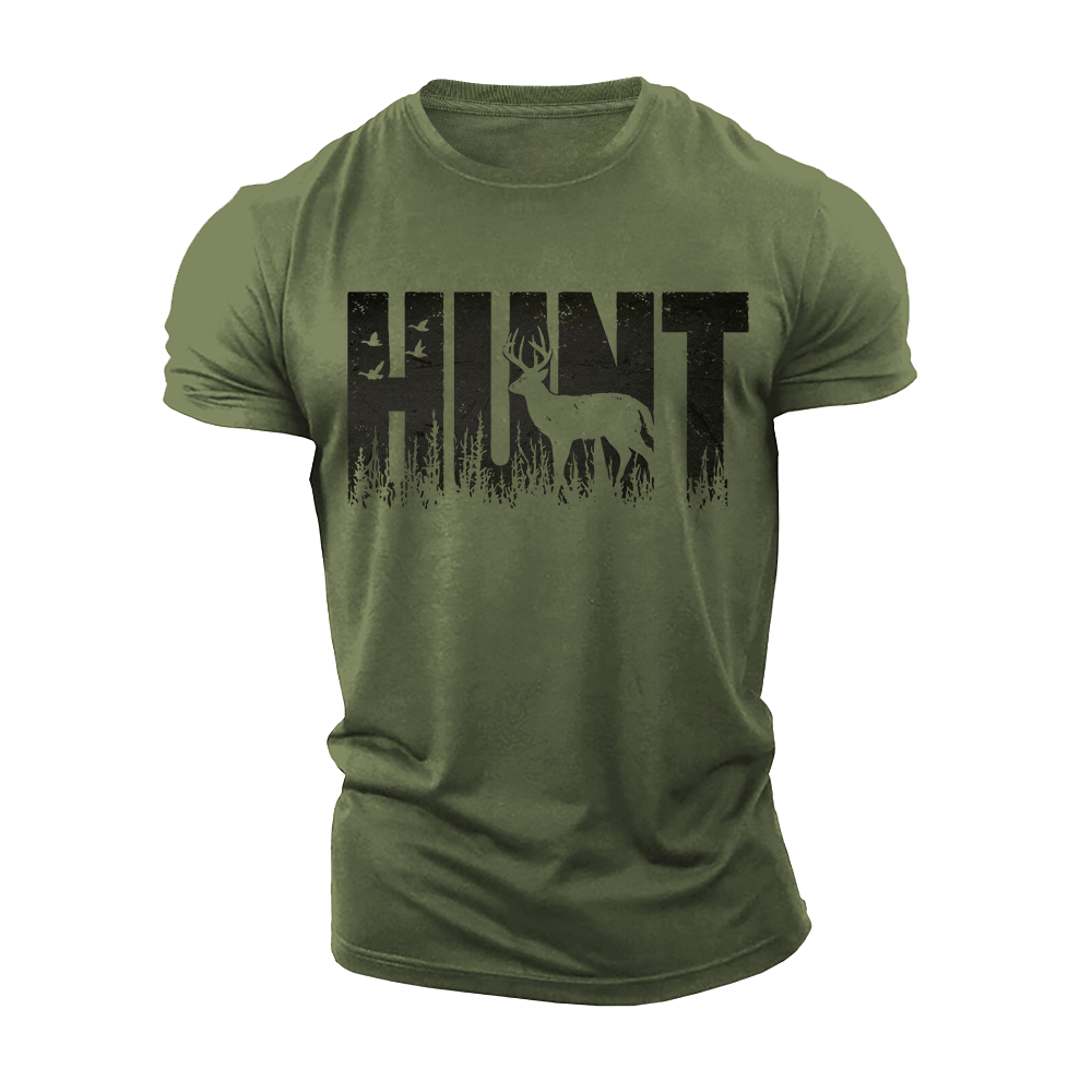 Deer Shadow Hunt Cotton T-Shirt