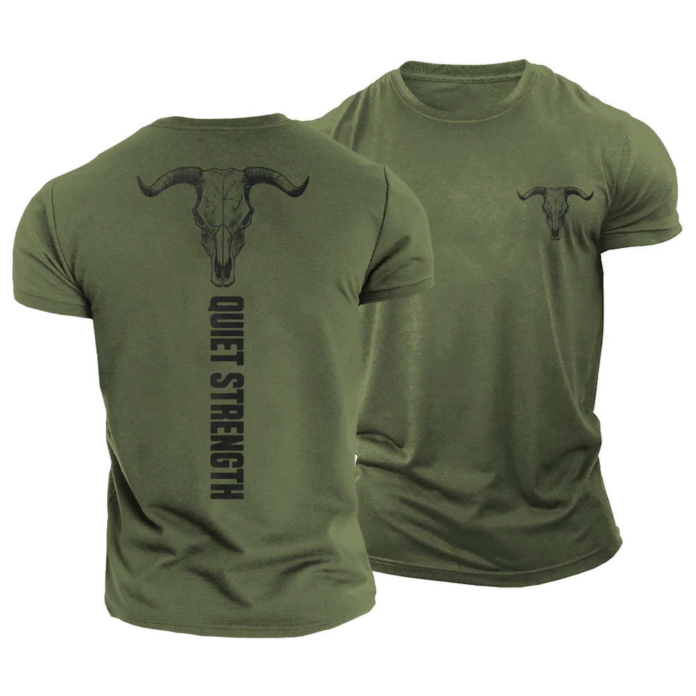 Quiet Strength Longhorn Cotton T-Shirt