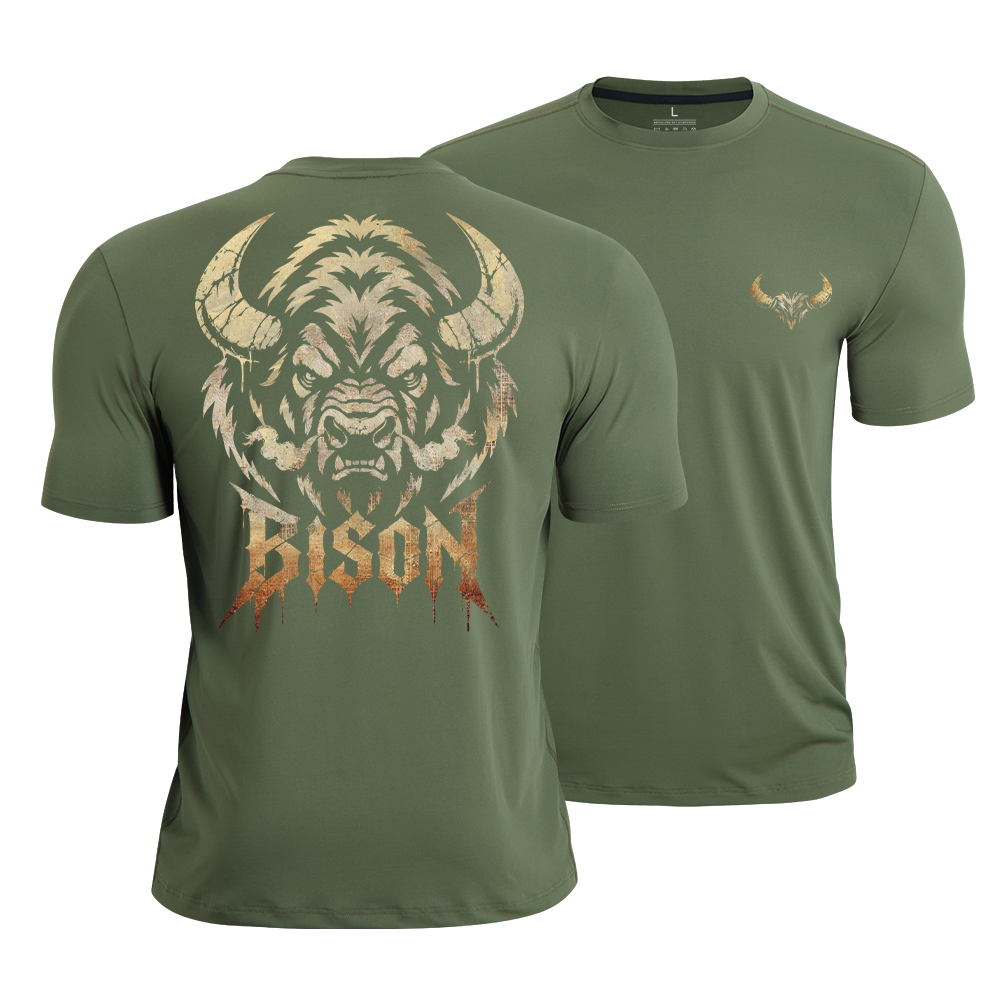 Built Like Bison Quick-Dry T-Shirt