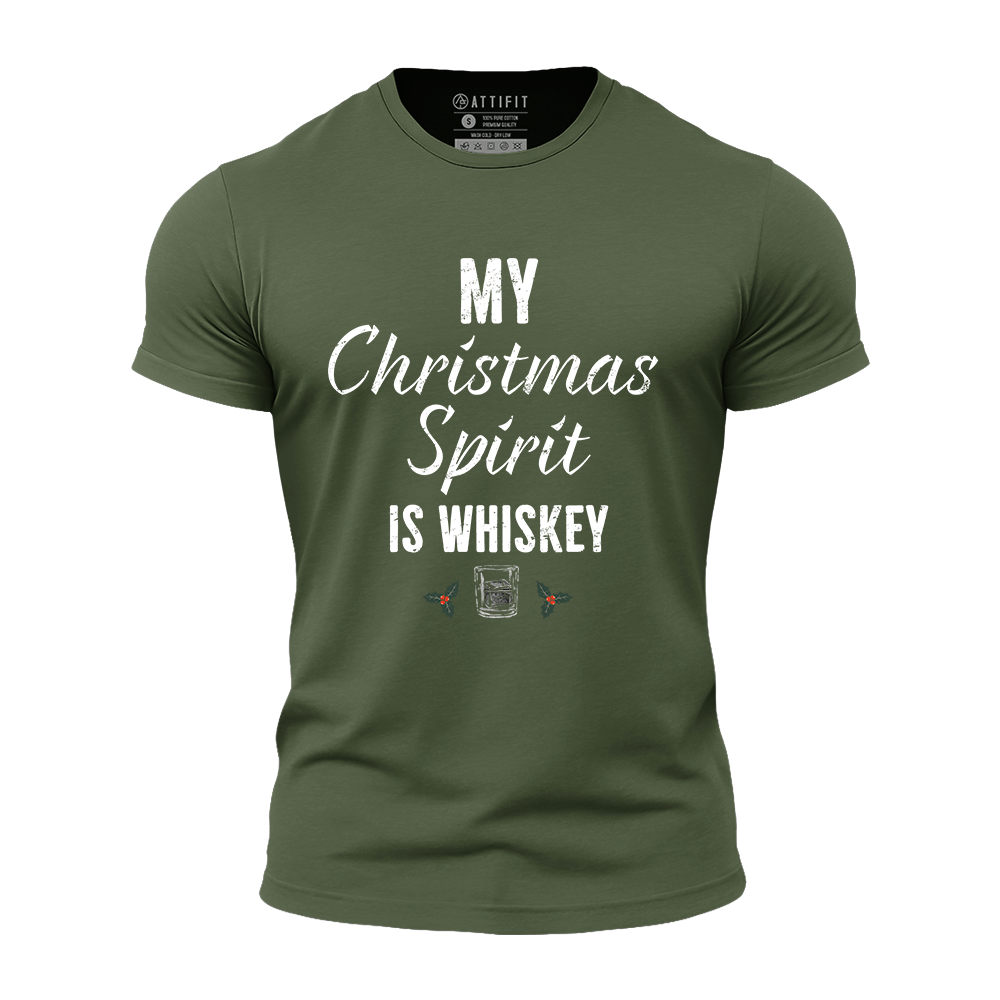 My Christmas Spirit Is Whiskey Athletic Quick-Dry T-Shirt