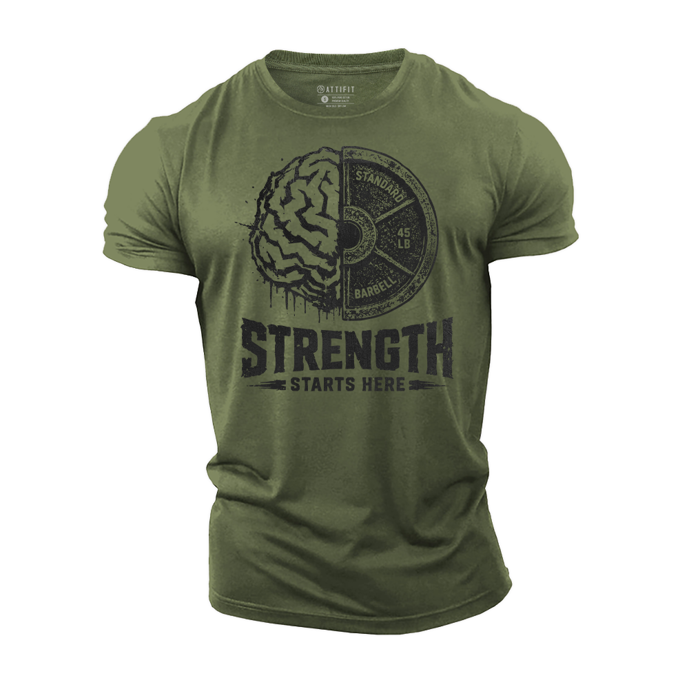 Brain Built Strength Cotton T-Shirt