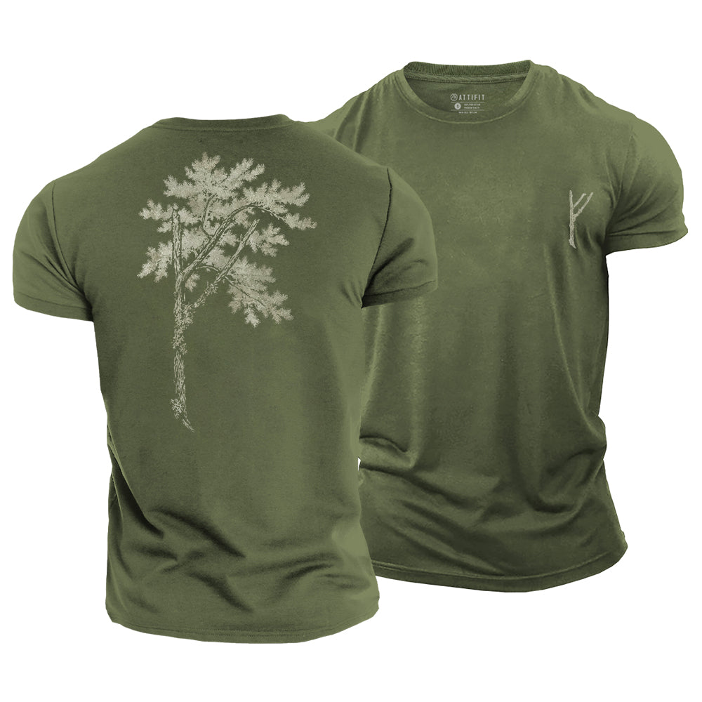 Viking Fehu Runes Cotton T-Shirt