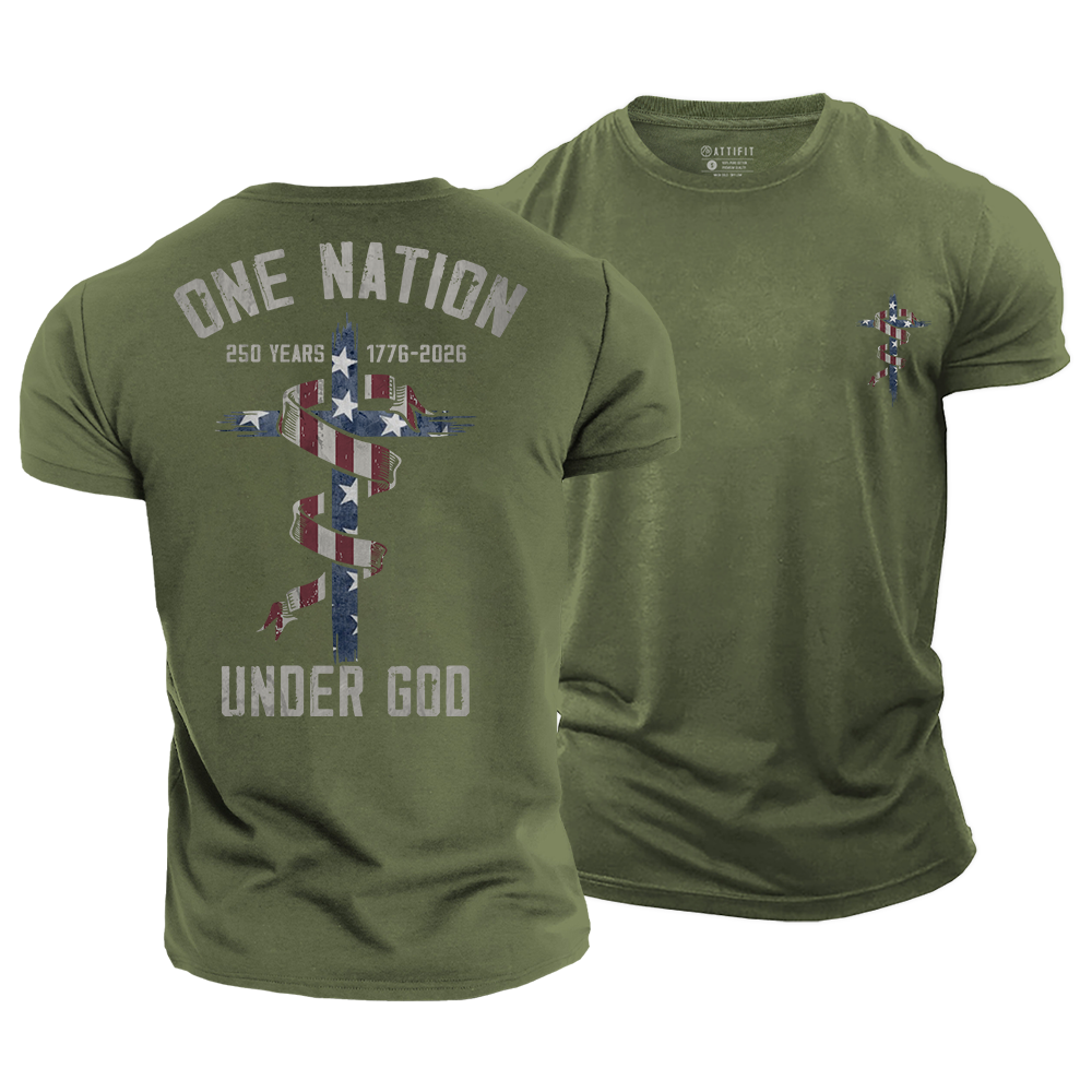 One Nation Under God Cotton T-Shirt