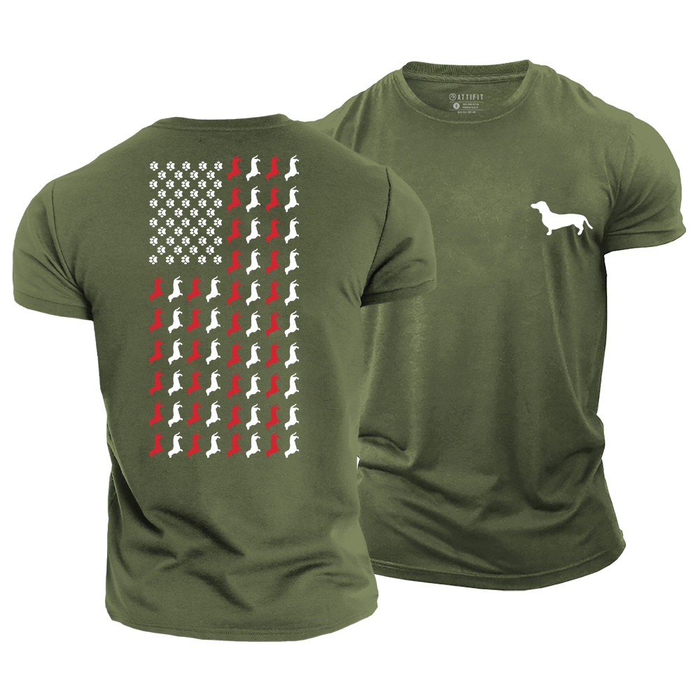 Dachshund Patriot Cotton T-Shirt