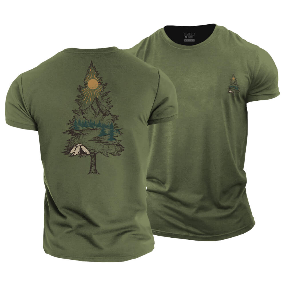 Tree Landscape Cotton T-Shirt