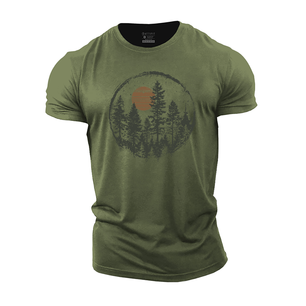 Forest Silhouette Cotton T-Shirt