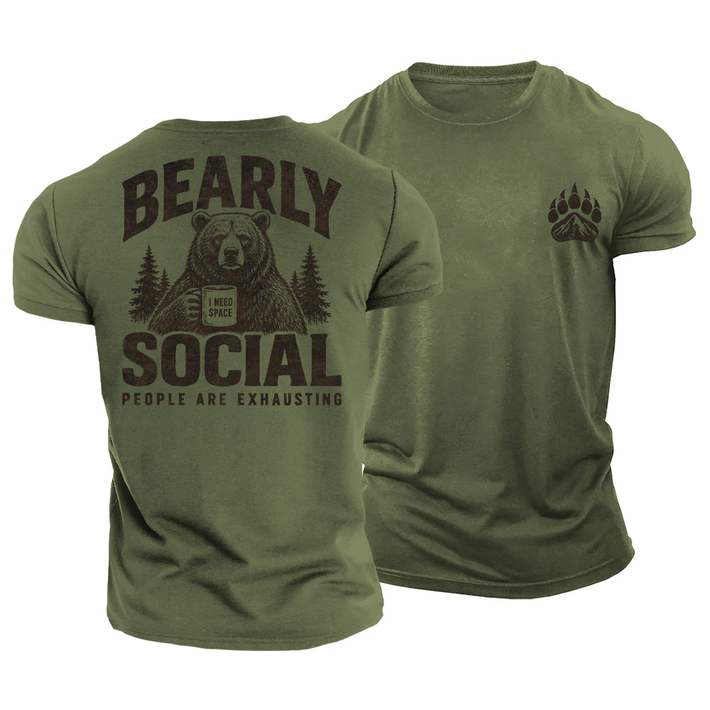 Introverted Bear Cotton T-Shirt