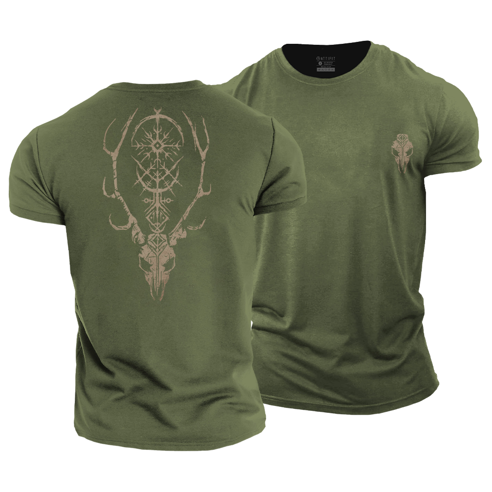 Viking Elk Cotton T-Shirt