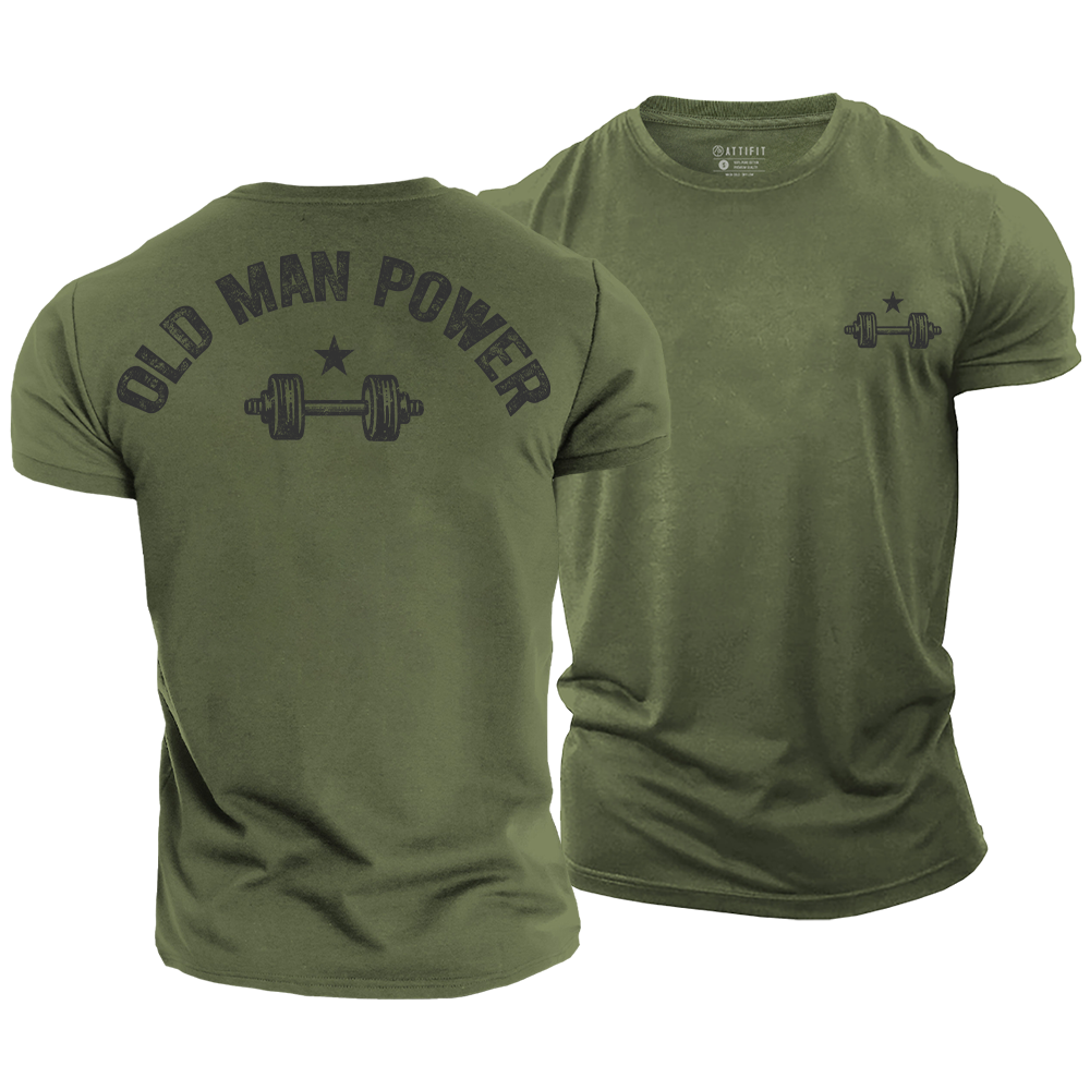 Old Man Power Cotton T-Shirt