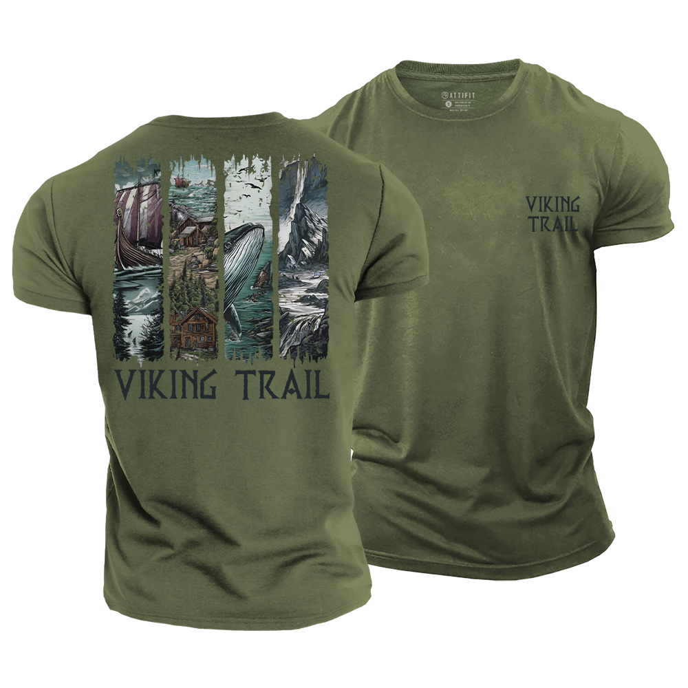 Wikinger-Grafik-T-Shirts aus Baumwolle