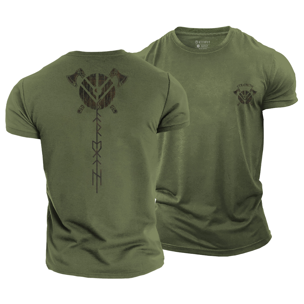 Runes of Strength Cotton T-Shirt