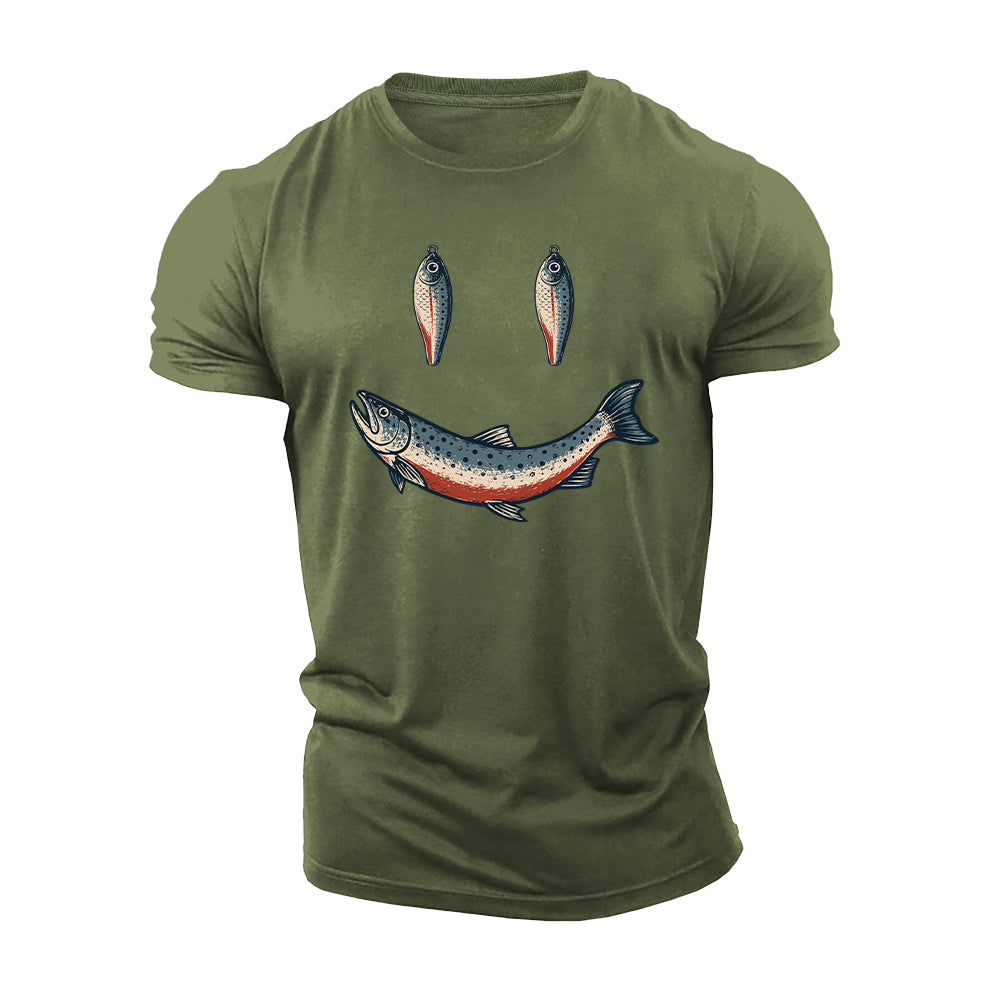Happy Angler Smile Cotton T-Shirt