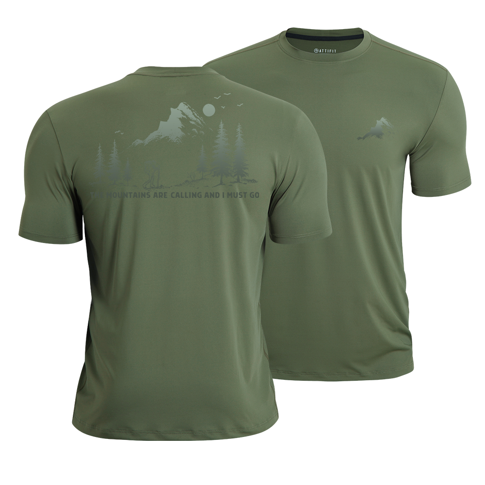 The Mountains Are Calling Athletic Quick-Dry T-Shirt