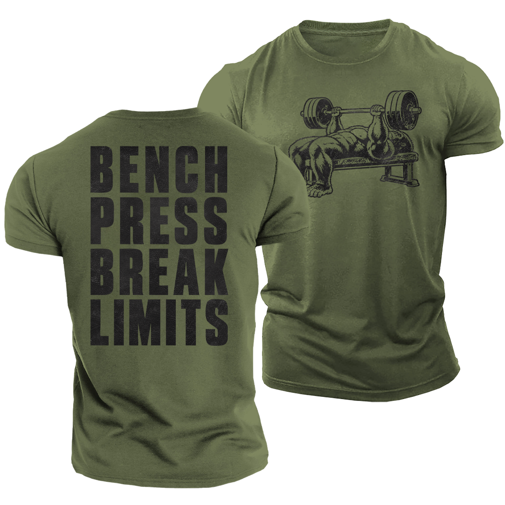 Gorilla Bench Press Cotton T-Shirt