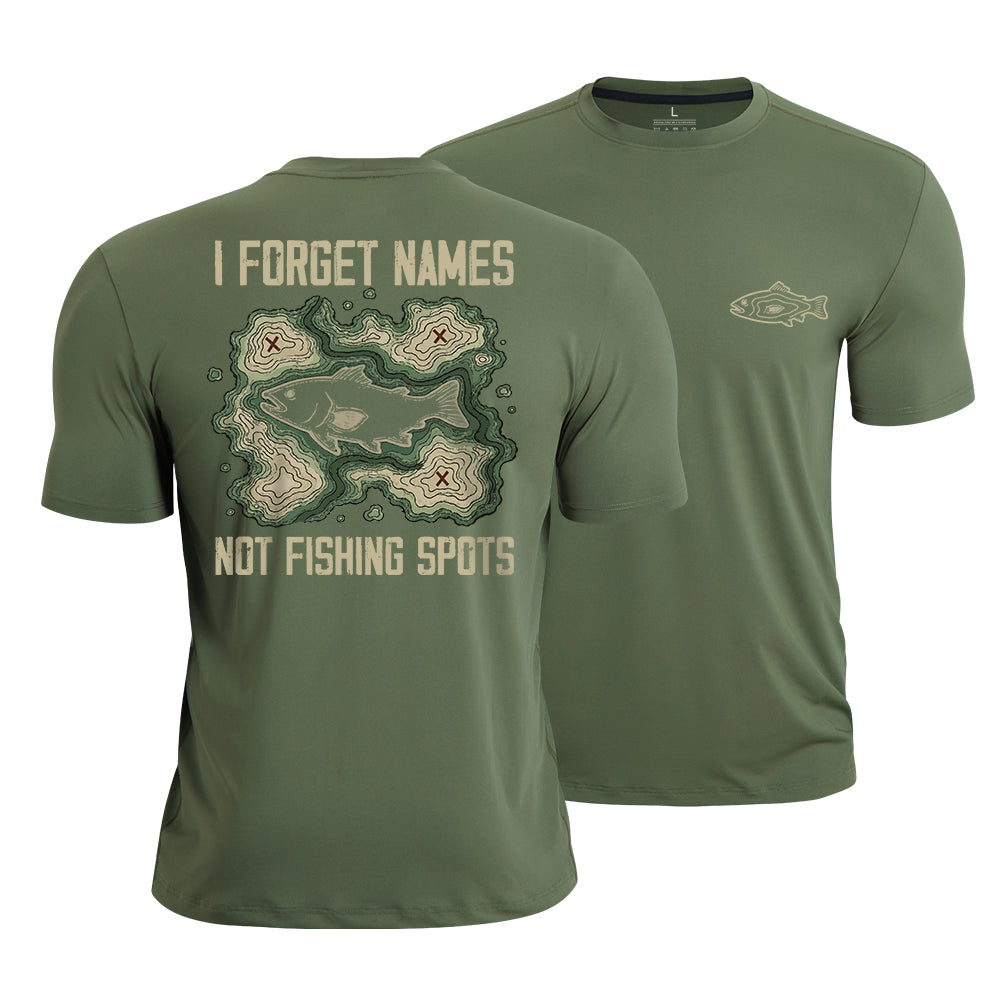 Map of Fishing Memories Quick-Dry T-Shirt