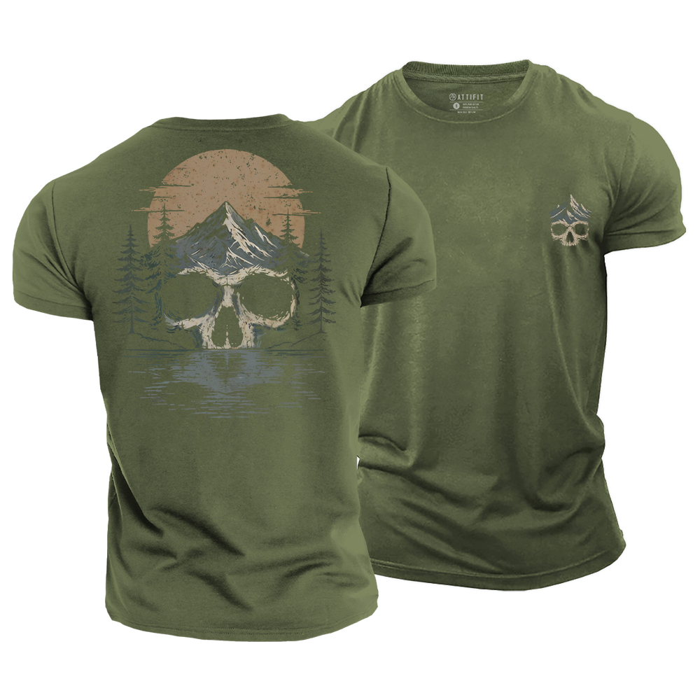 Silent Wilderness Skull Cotton T-Shirt