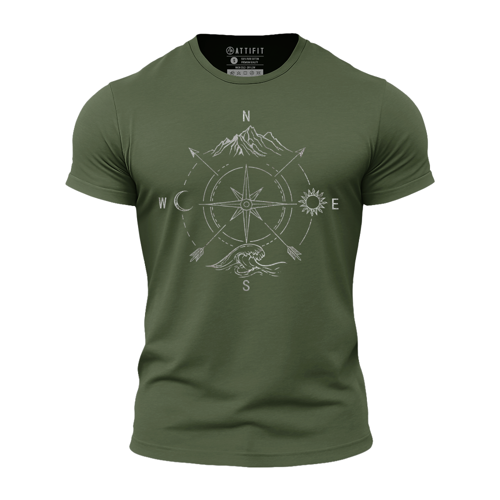 Landscape Compass Athletic Quick-Dry T-Shirt