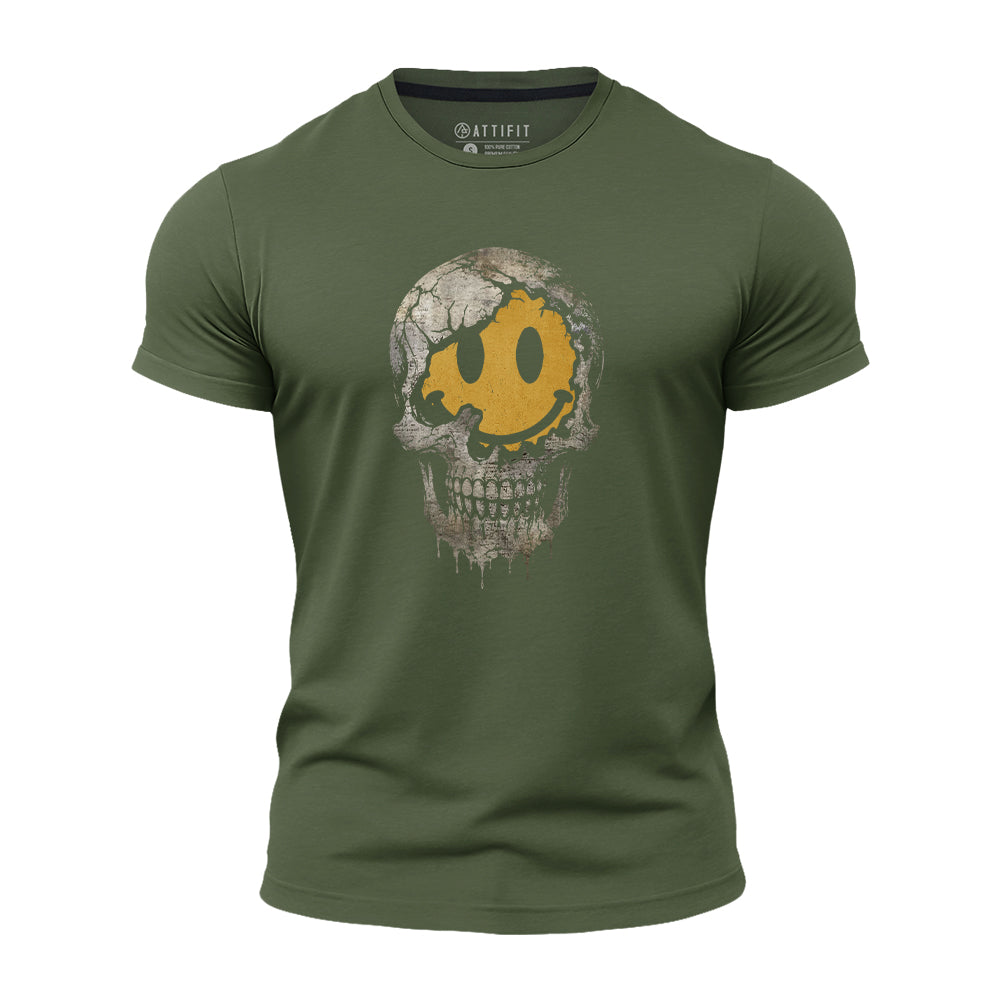 Smiling Skull Face Quick-Dry T-Shirt
