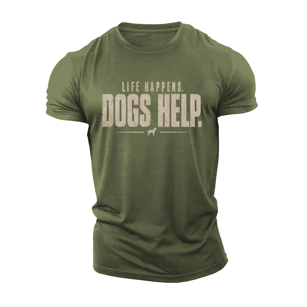 Dogs Help Cotton T-Shirt