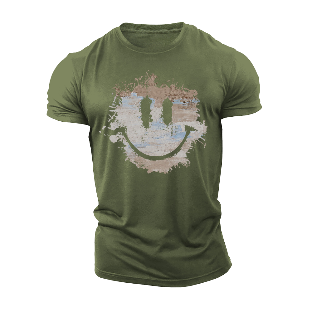 Rough Smile Cotton T-Shirt