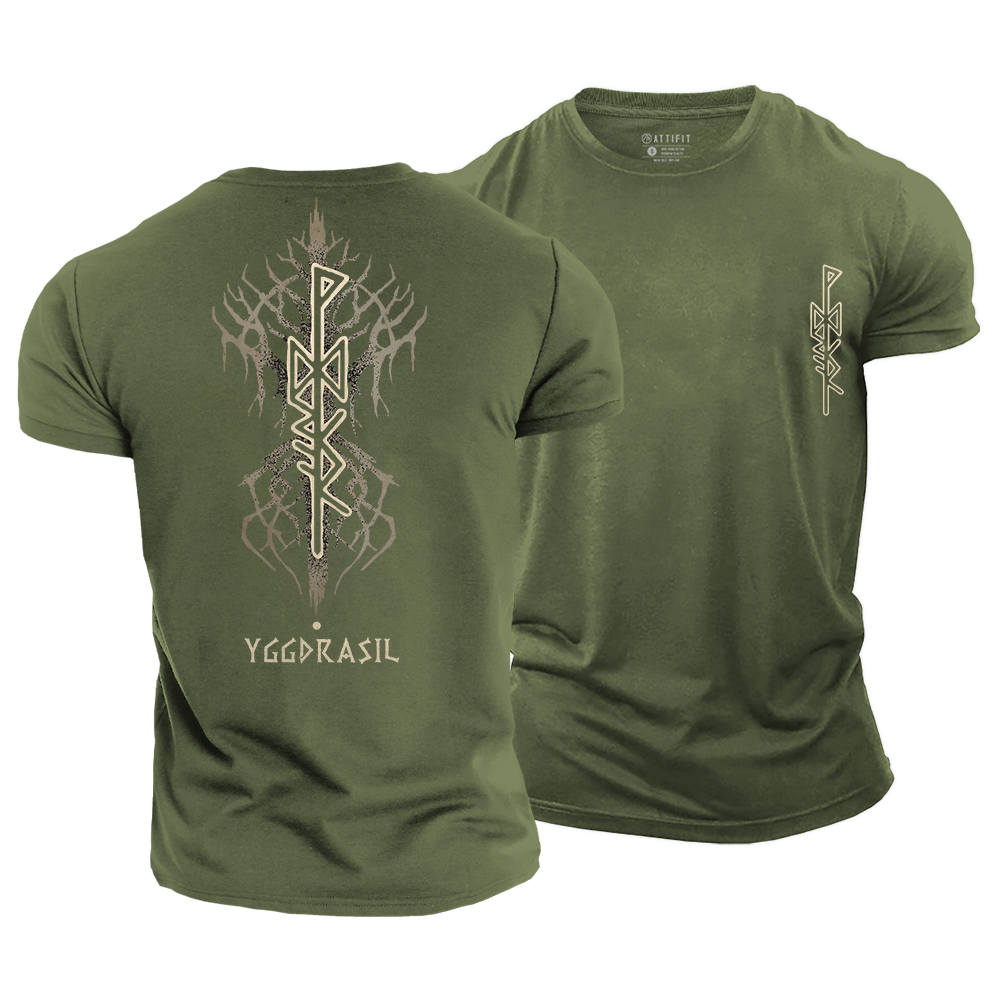 Wikinger-Grafik-T-Shirts aus Baumwolle