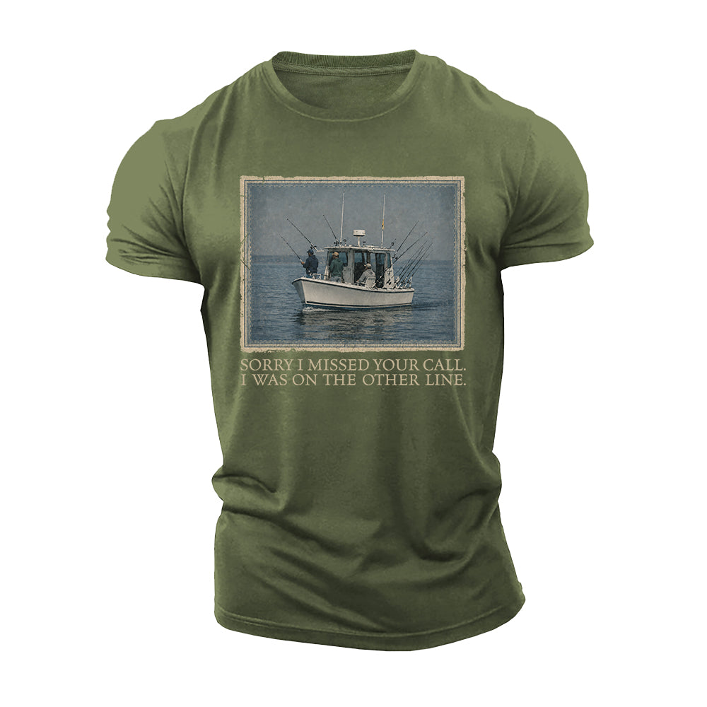 Fishing Comes First Cotton T-Shirt
