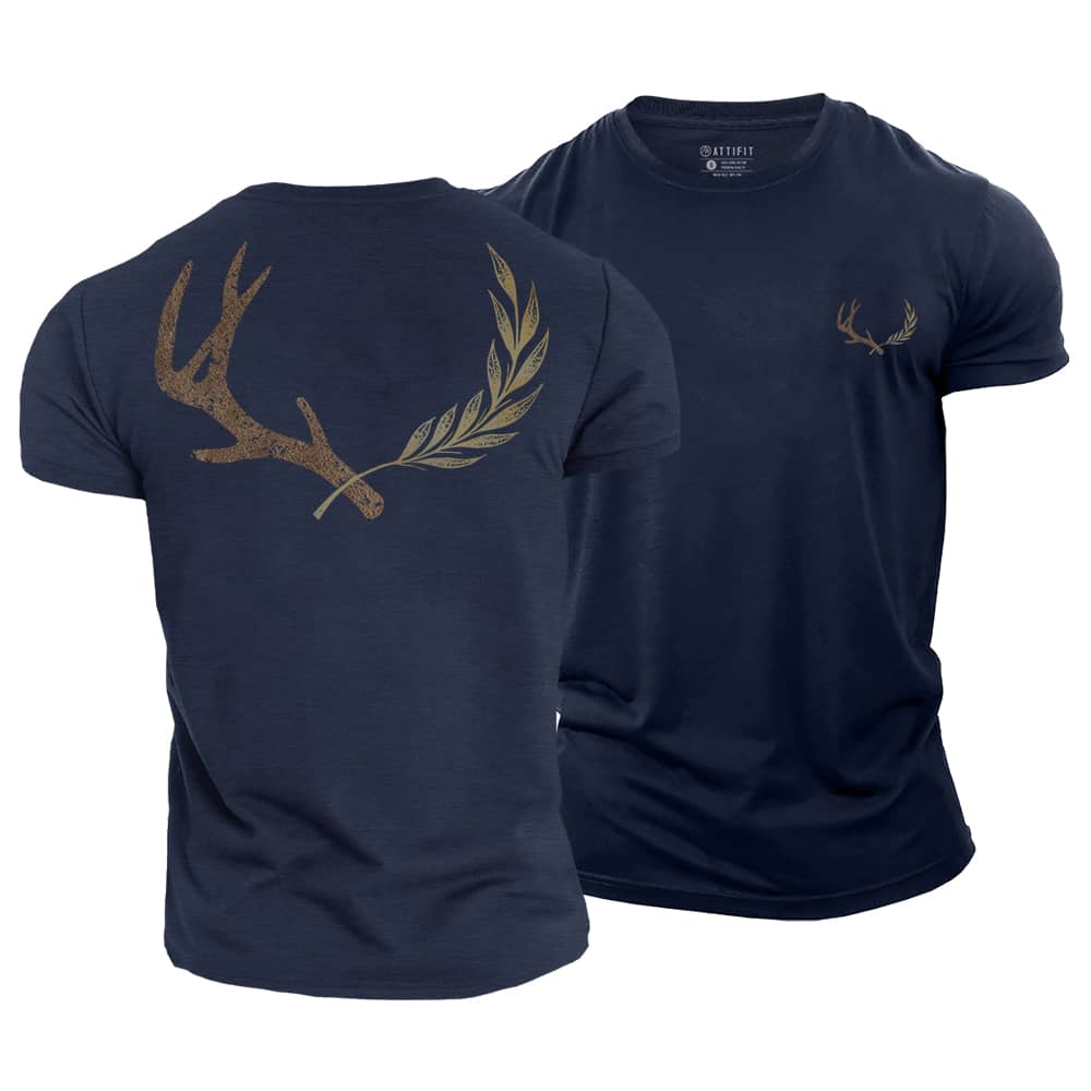 Antler Leaf Cotton T-Shirt