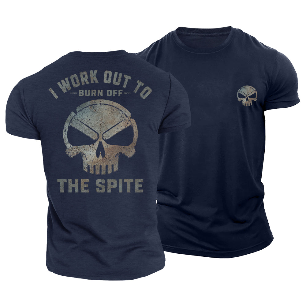 Spite Workout Skull Cotton T-Shirt