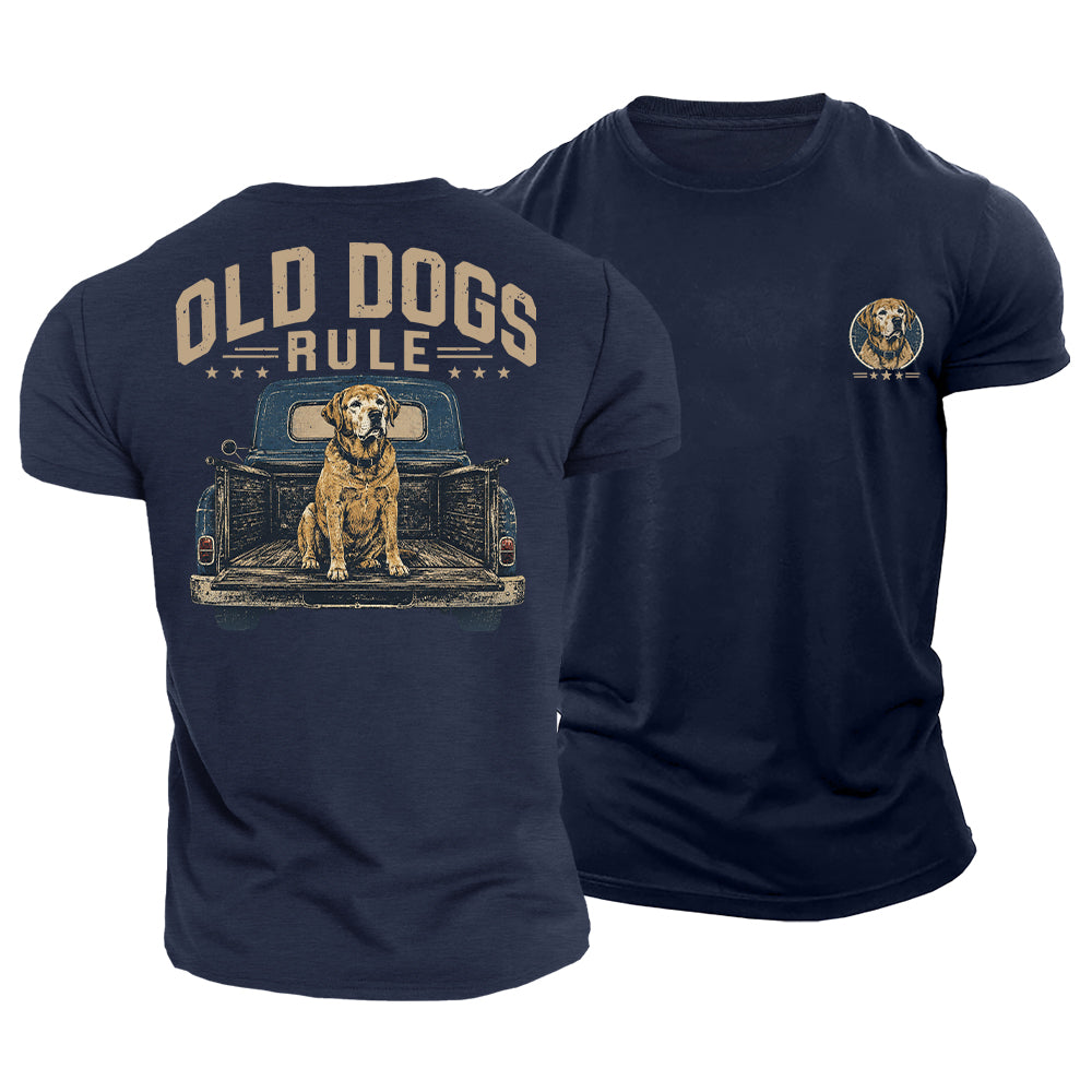 Old Dogs Rule Cotton T-Shirt