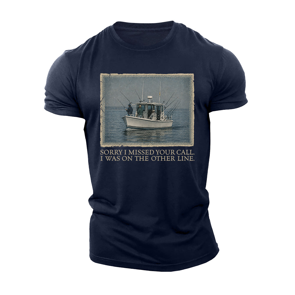 Fishing Comes First Cotton T-Shirt