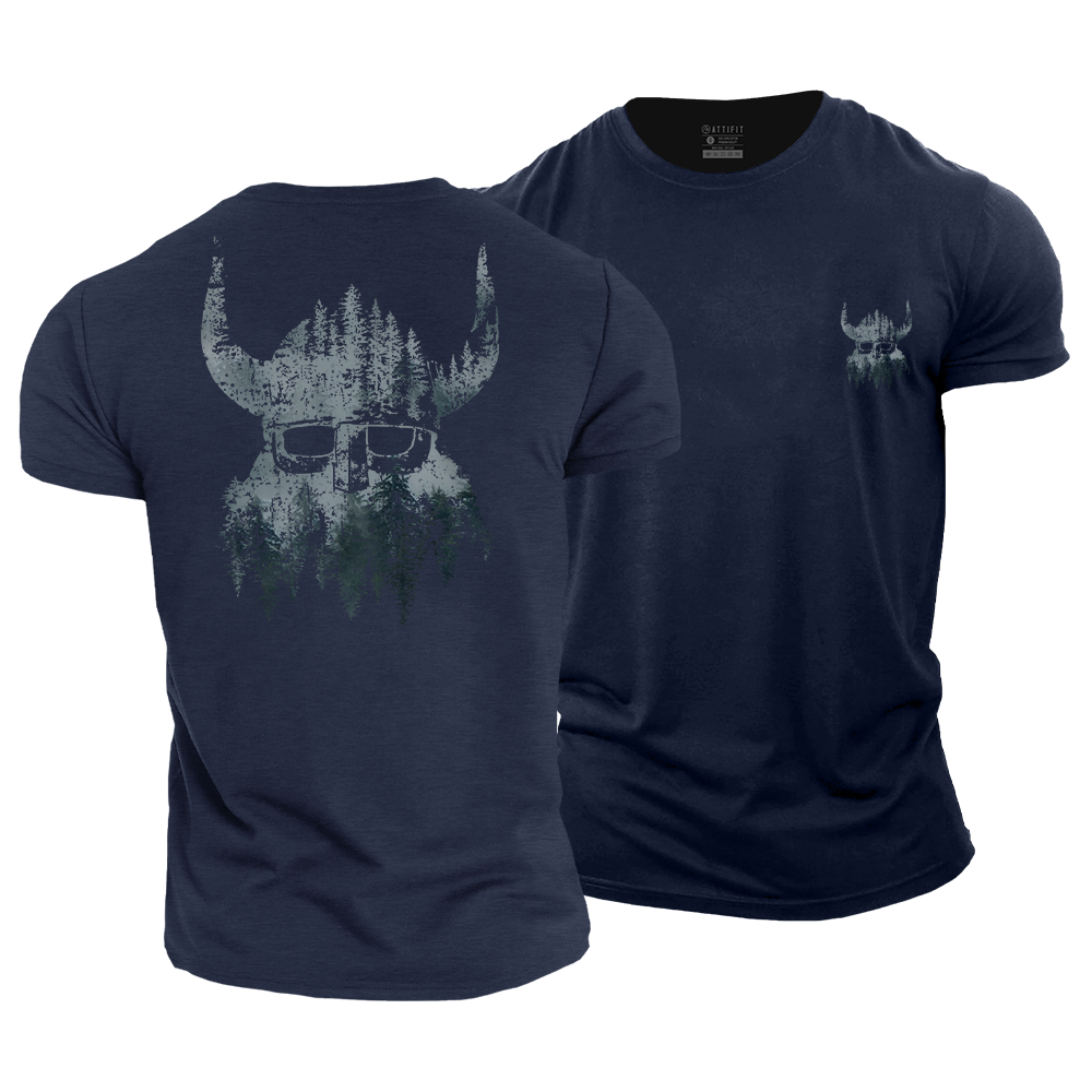 Horned Forest Warrior Cotton T-Shirt