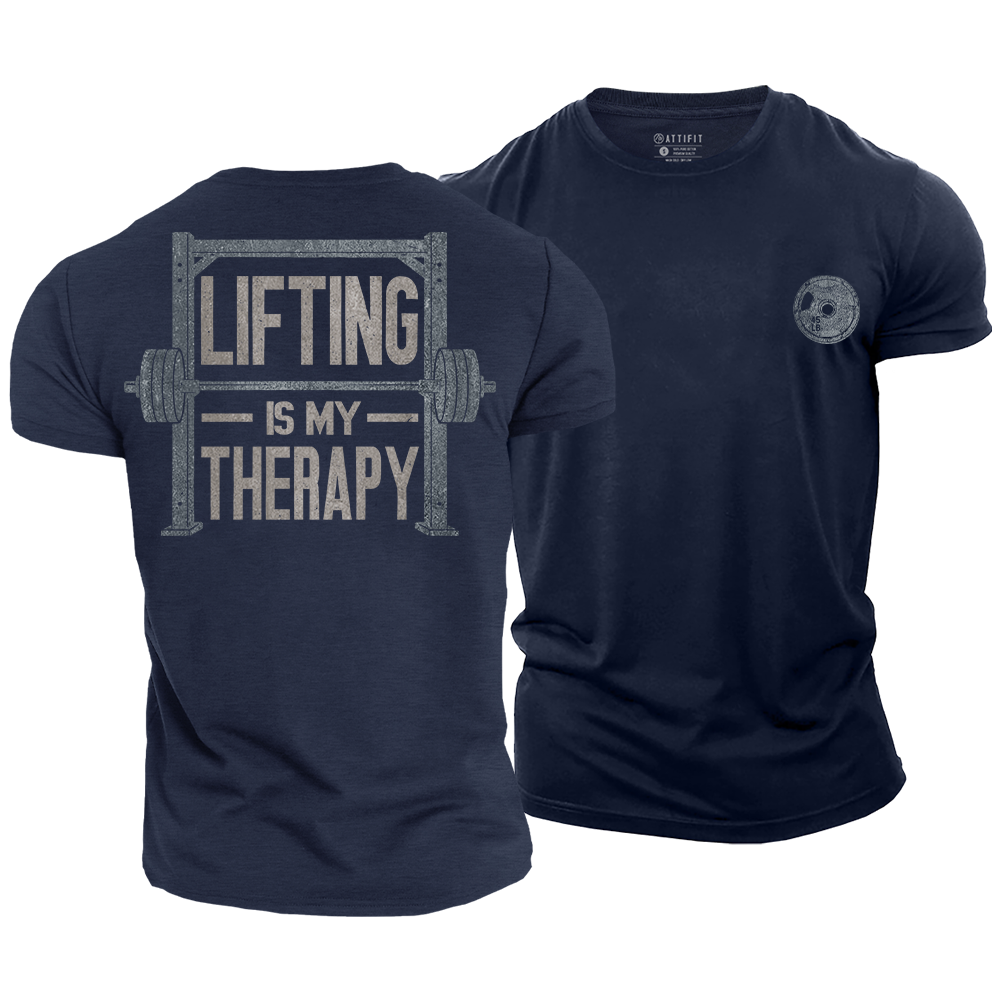 Lifting Is Therapy Cotton T-Shirt