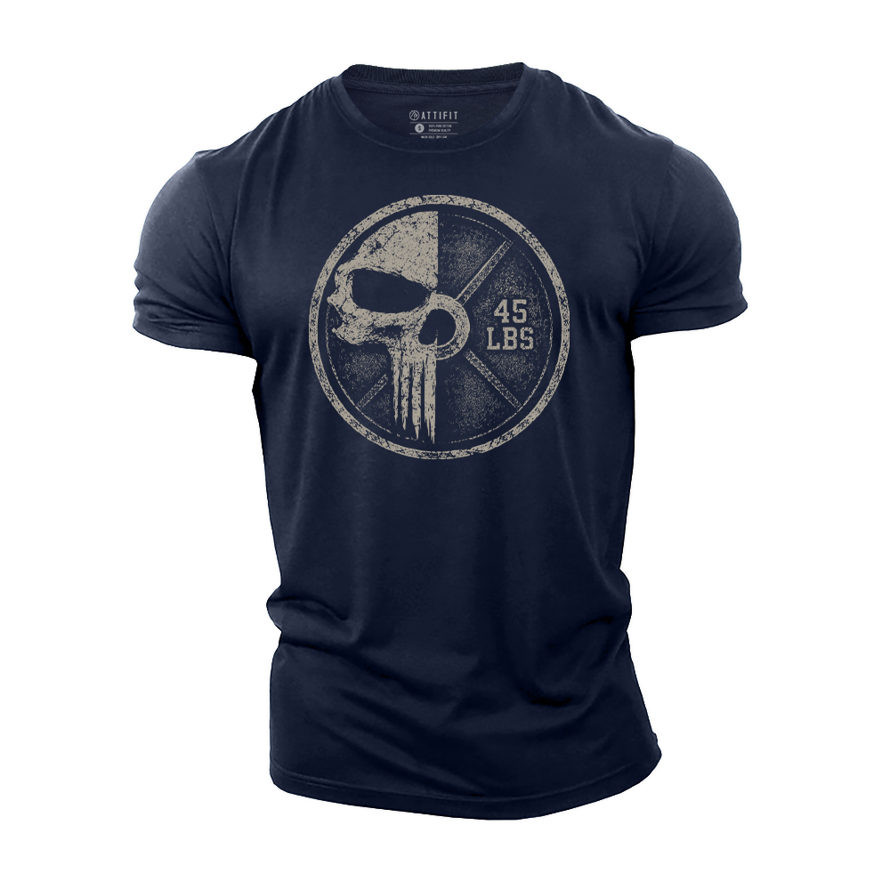 Skull Barbell Strength Cotton T-Shirt