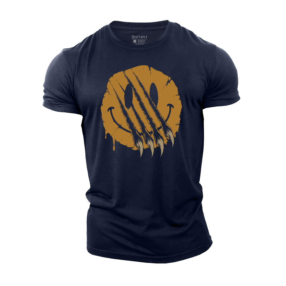 Savage Smiley Face Cotton T-Shirt